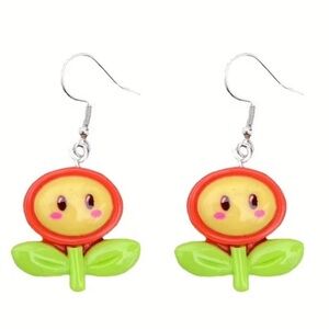 Handmade Super Mario Fire Flower Earrings